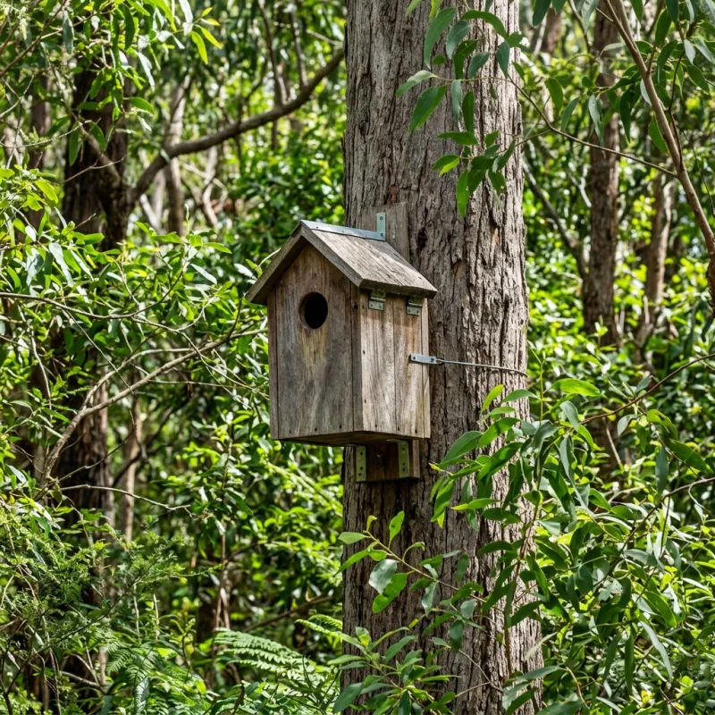 Animal nesting box installed as a humane alternative to a Gheringhap roof cavity